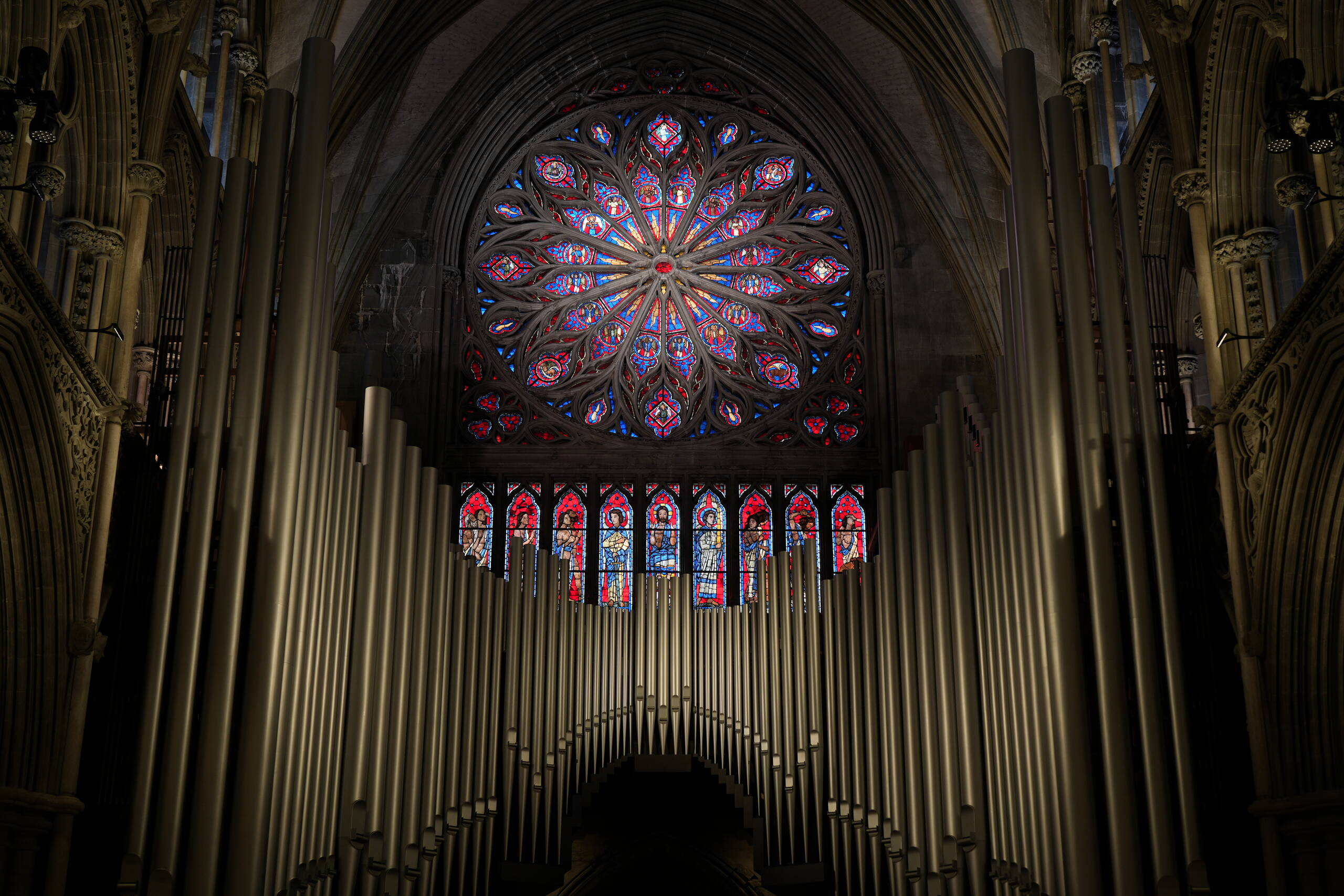 An image of stained glass front.